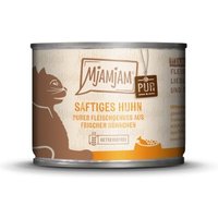 MjAMjAM Nassfutter Katze Adult, Purer Fleischgenuss 6x200 g Huhn von MjAMjAM