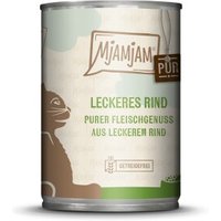 MjAMjAM Nassfutter Katze Adult, Purer Fleischgenuss 6x400 g Rind von MjAMjAM