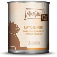 MjAMjAM Nassfutter Katze Adult, Purer Fleischgenuss 6x800 g Huhn von MjAMjAM