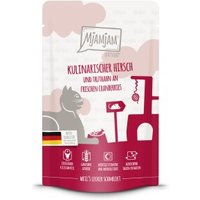 MjAMjAM Nassfutter Katze Adult, Quetschie, Truthahn & Hirsch 12x125 g von MjAMjAM