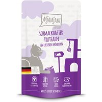 MjAMjAM Nassfutter Katze Adult, Quetschie, Truthahn & Möhrchen 12x125 g von MjAMjAM