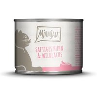 MjAMjAM Nassfutter Katze Adult 6x200 g Huhn & Wildlachs von MjAMjAM