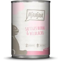 MjAMjAM Nassfutter Katze Adult 6x400 g Huhn & Wildlachs von MjAMjAM