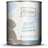 MjAMjAM Nassfutter Katze Adult 6x800 g Ente & Geflügel von MjAMjAM