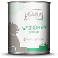 MjAMjAM Nassfutter Katze Adult 6x800 g Huhn und Brokkoli von MjAMjAM