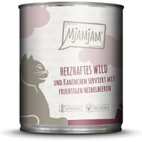 MjAMjAM Nassfutter Katze Adult 6x800 g Wild & Kaninchen von MjAMjAM