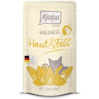 MjAMjAM Nassfutter Katze Adult, Wellness Haut & Fell 12x125 g Huhn von MjAMjAM