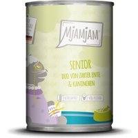 MjAMjAM Nassfutter Katze Senior, Duo von Ente & Kaninchen 6x400 g von MjAMjAM