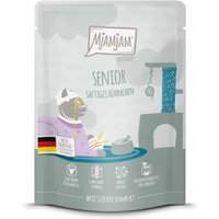 MjAMjAM Nassfutter Katze Senior, Quetschie, Huhn 6x300 g von MjAMjAM