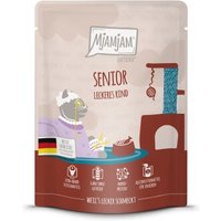 MjAMjAM Nassfutter Katze Senior, Quetschie, Rind 6x300 g von MjAMjAM