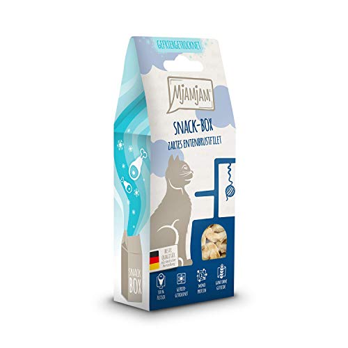 MjAMjAM - Premium Katzensnack - Snackbox - zartes Entenbrustfilet, 1er Pack (1 x 40 g), naturbelassen ganz ohne synthetische Konservierungsstoffe von MjAMjAM