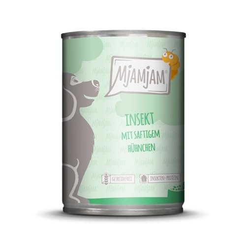 MjAMjAM - Premium Nassfutter für Hunde - Insekt mit saftigem Hühnchen, 1er Pack (1 x 400g), getreidefrei mit extra viel Fleisch von MjAMjAM