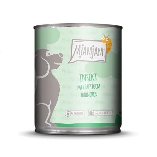 MjAMjAM - Premium Nassfutter für Hunde - Insekt mit saftigem Hühnchen, 1er Pack (1 x 800g), getreidefrei mit extra viel Fleisch von MjAMjAM