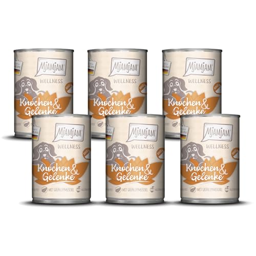 MjAMjAM - Premium Nassfutter für Hunde - Wellness - Knochen & Gelenke - Rind, 6er Pack (6x400g), getreidefrei von MjAMjAM