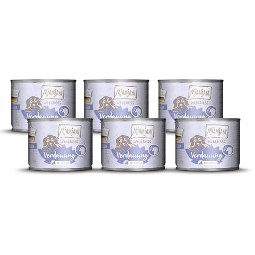 MjAMjAM - Premium Nassfutter für Hunde - Wellness - Verdauung - Pute, 6er Pack (6x200g), getreidefrei von MjAMjAM