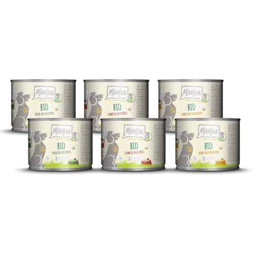 MjAMjAM - Premium Nassfutter für Hunde - natürlich lecker - Die Bio Box, 6er Pack (6 x 200g), getreidefrei von MjAMjAM