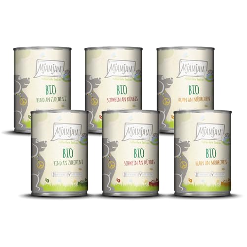 MjAMjAM - Premium Nassfutter für Hunde - natürlich lecker - Die Bio Box, 6er Pack (6 x 400g), getreidefrei von MjAMjAM