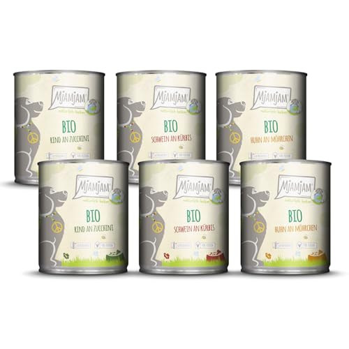 MjAMjAM - Premium Nassfutter für Hunde - natürlich lecker - Die Bio Box, 6er Pack (6 x 800g), getreidefrei von MjAMjAM