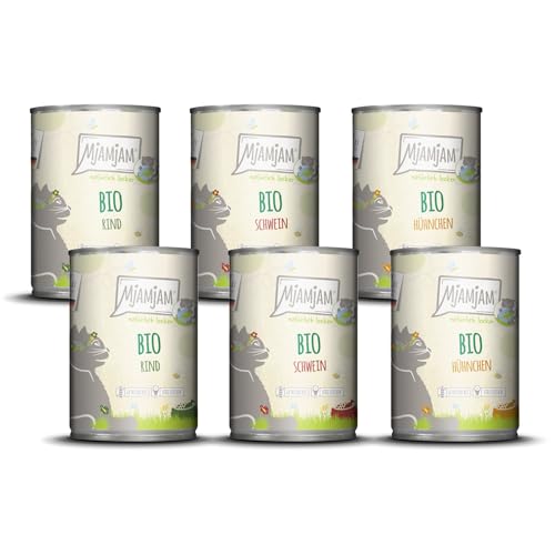 MjAMjAM - Premium Nassfutter für Katzen - natürlich lecker - Die Bio Box, 6er Pack (6 x 400g), getreidefrei von MjAMjAM