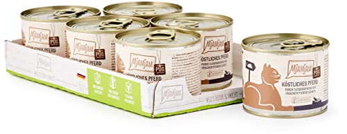 MjAMjAM - Premium Nassfutter für Katzen - purer Fleischgenuss - köstliches Pferd pur, 6er Pack (6 x 200 g), getreidefrei mit extra viel Fleisch von MjAMjAM