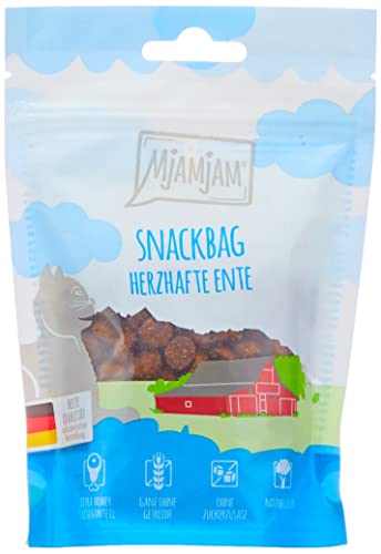 MjAMjAM - Premium Snackbag für Katzen - herzhafte Ente 8 x 125g von MjAMjAM