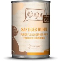 MjAMjAM Nassfutter Katze Adult, Purer Fleischgenuss 6x400 g Huhn von MjAMjAM