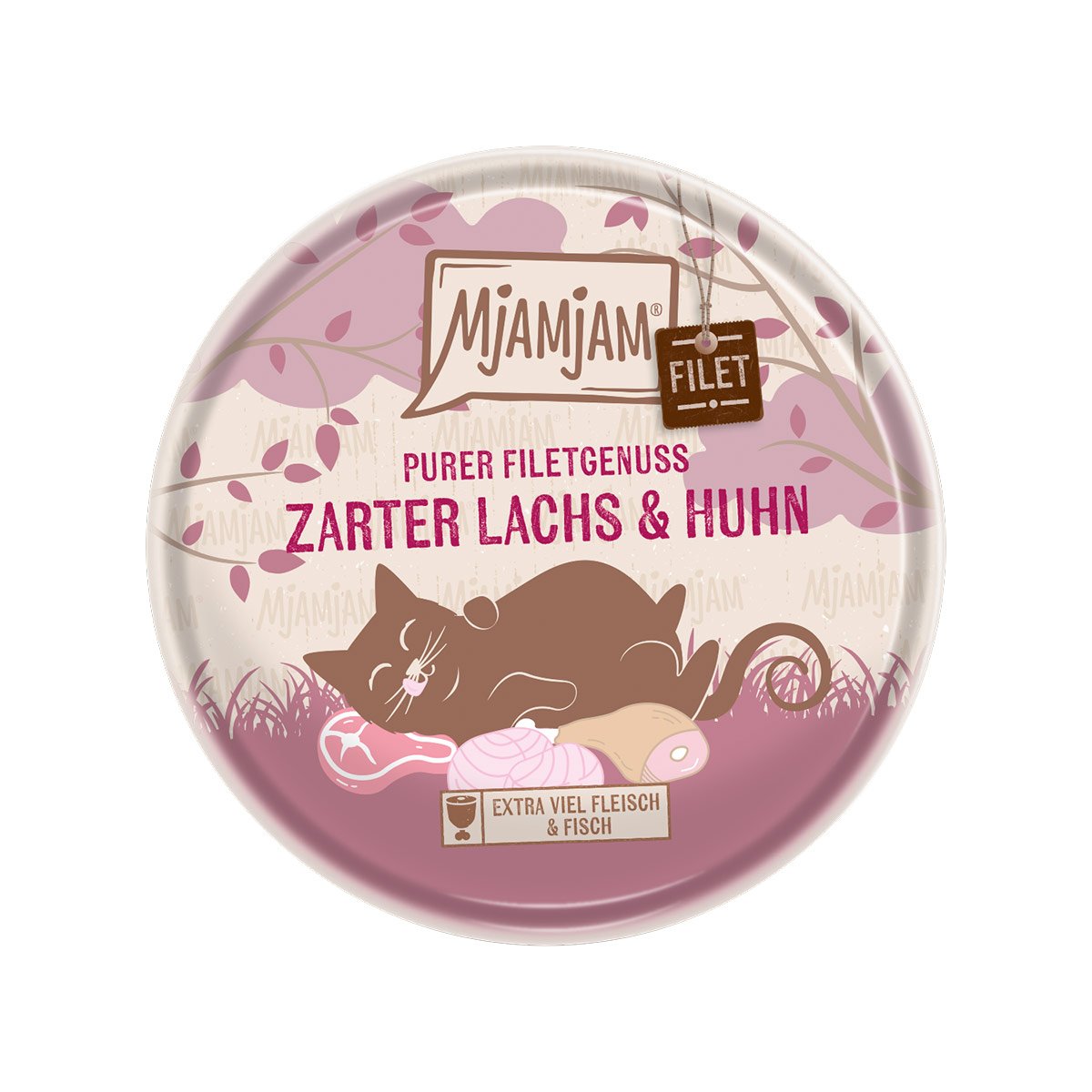 MjAMjAM Purer Filetgenuss - zarter Lachs & Huhn 16x80g von MjAMjAM