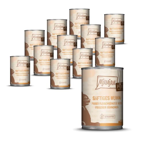 MjAMjAM - Purer Fleischgenuss - saftiges Hühnchen pur 12 x 400 g von MjAMjAM