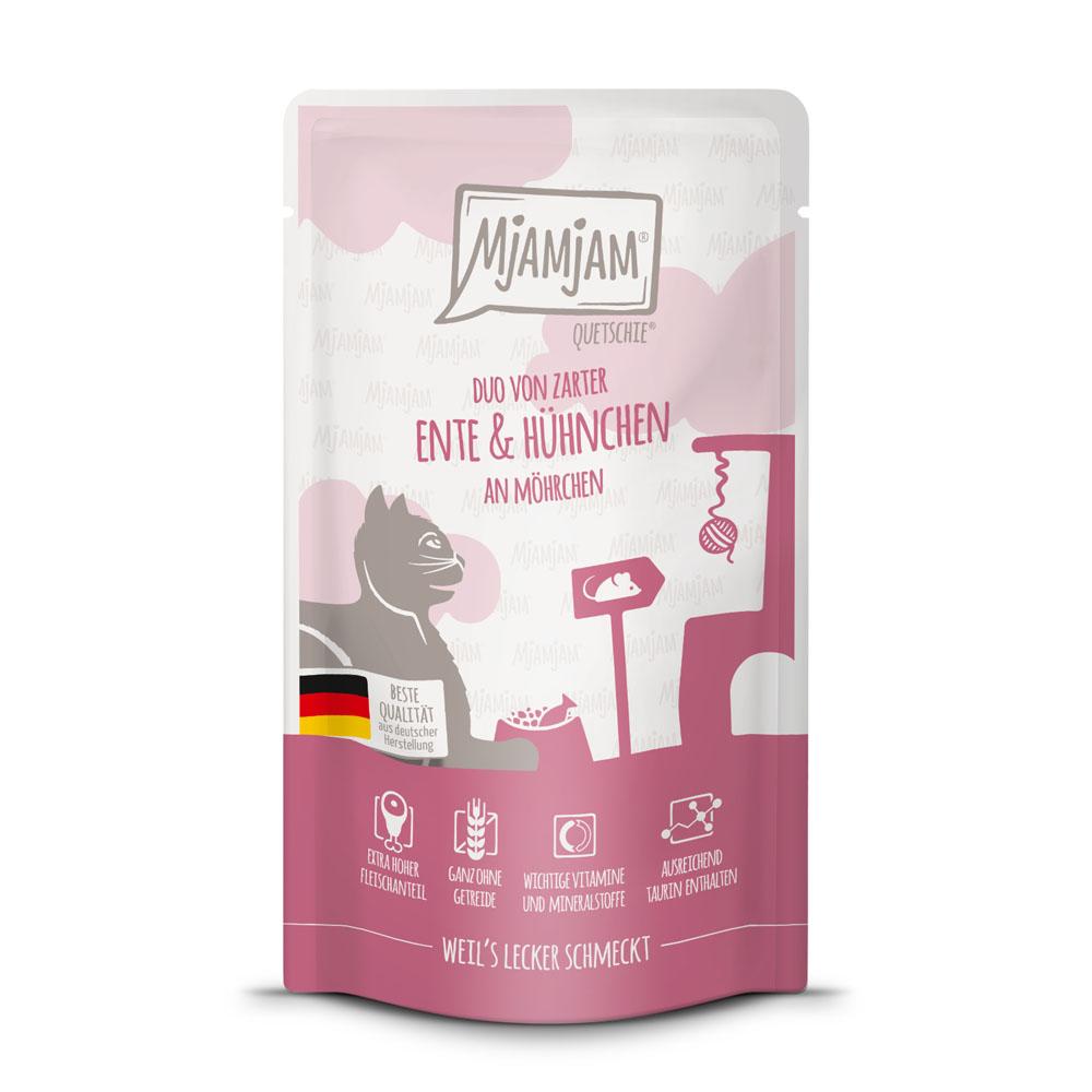 MjAMjAM Quetschie 12 x 125 g - Ente & Huhn von MjAMjAM