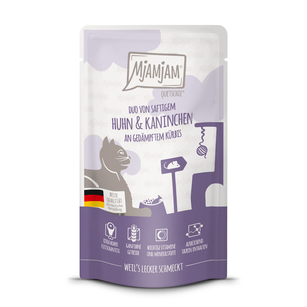 MjAMjAM Quetschie 12 x 125 g - Huhn & Kaninchen von MjAMjAM