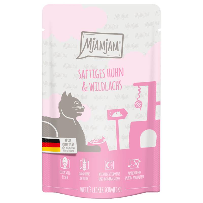 MjAMjAM Quetschie 12 x 125 g - saftiges Huhn und Wildlachs von MjAMjAM