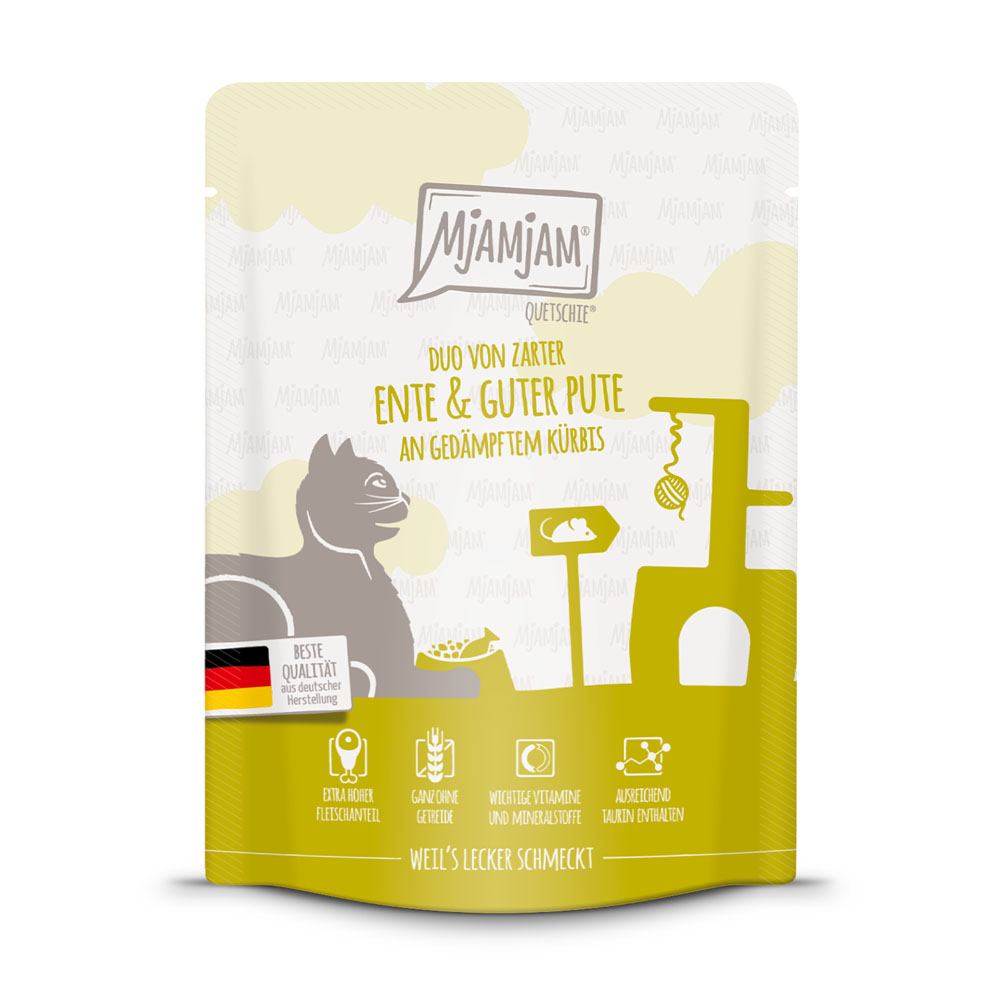 MjAMjAM Quetschie 6 x 300 g - Ente & Pute von MjAMjAM