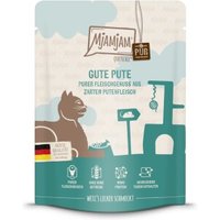 MjAMjAM Nassfutter Katze Adult, Quetschie Purer Fleischgenuss 6x300 g Pute von MjAMjAM