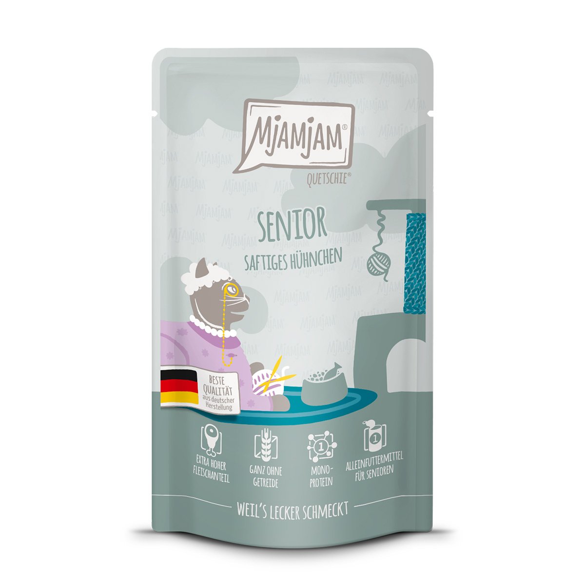 MjAMjAM Quetschie Senior saftiges Hühnchen 12x125g von MjAMjAM