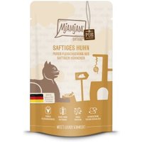 MjAMjAM Nassfutter Katze Adult, Quetschie Purer Fleischgenuss, Huhn 12x125 g von MjAMjAM