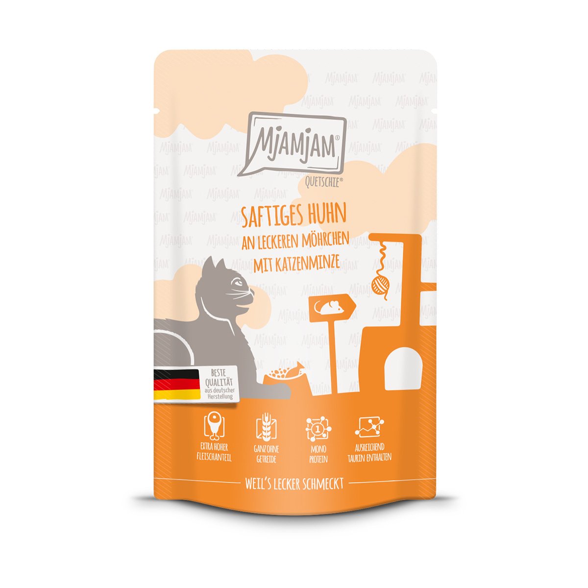 MjAMjAM Quetschie saftiges Huhn an leckeren Möhrchen 12x125g von MjAMjAM