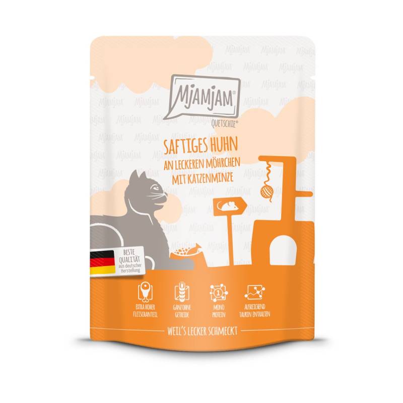 MjAMjAM Quetschie saftiges Huhn an leckeren Möhrchen 24x300g von MjAMjAM