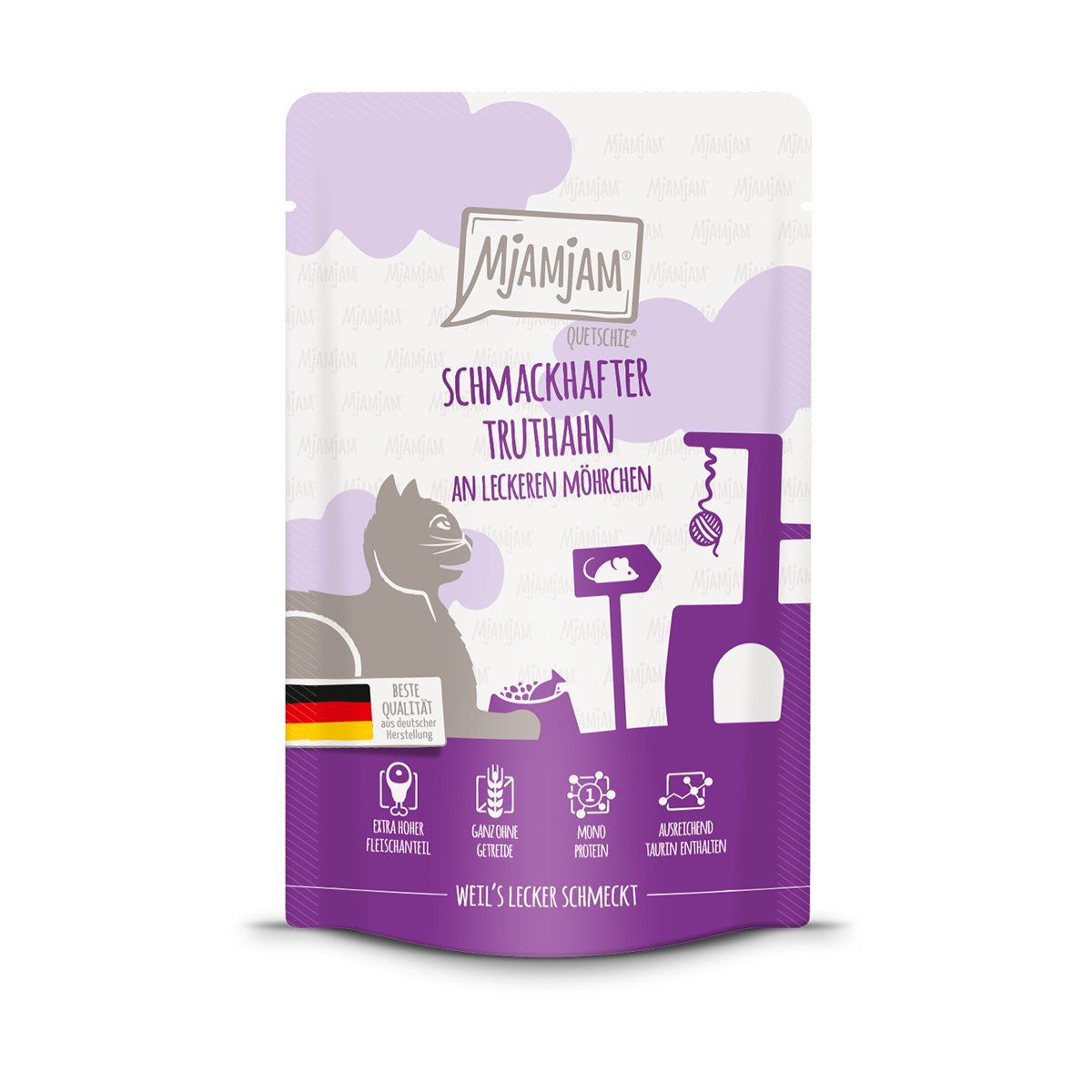 MjAMjAM - Quetschie - schmackhafter Truthahn an leckeren Möhrchen 12x125g von MjAMjAM