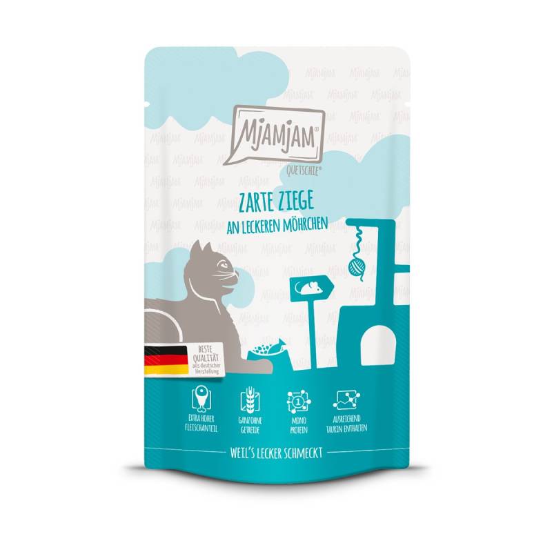 MjAMjAM Quetschie zarte Ziege an leckeren Möhrchen 48x125g von MjAMjAM