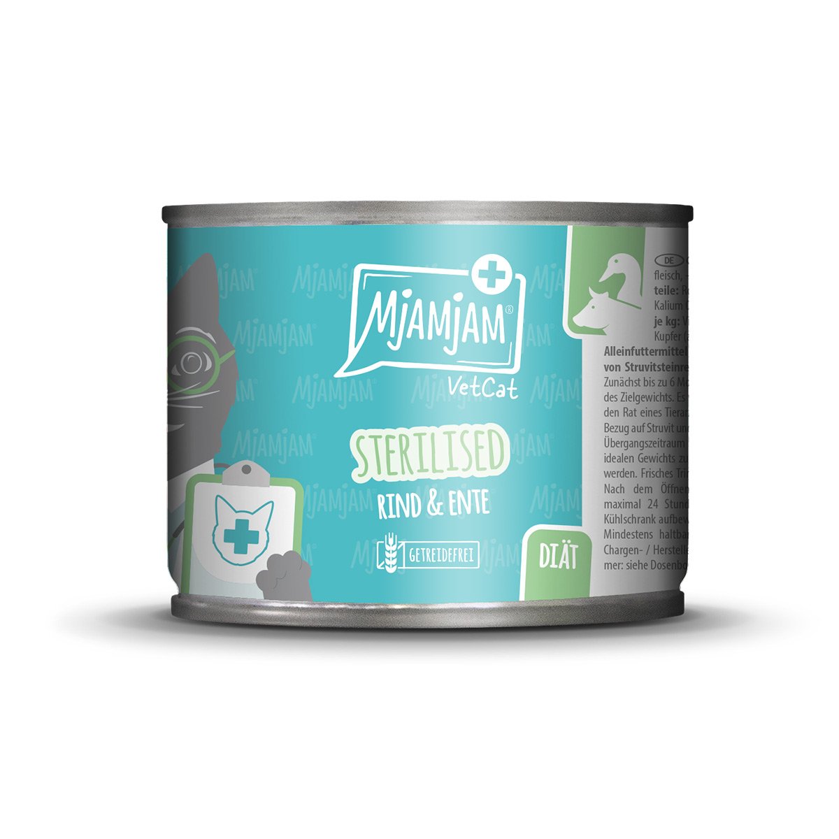 MjAMjAM VetCat Diät Sterilised Rind & Ente 6x200g von MjAMjAM VetCat