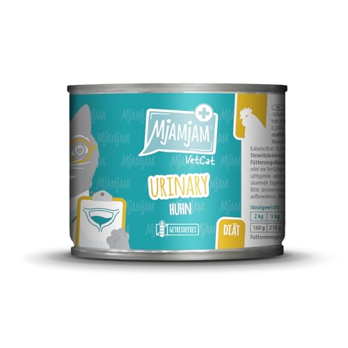 MjAMjAM VetCat - Premium Nassfutter für Katzen - Diät – Urinary - Huhn, 1er Pack (1 x 200g), getreidefrei von MjAMjAM