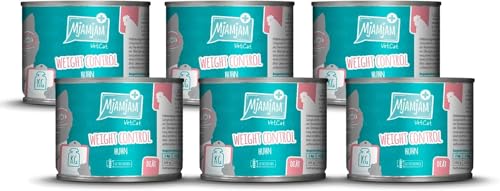 MjAMjAM VetCat - Premium Nassfutter für Katzen - Diät - Weight Control - Huhn, 6er Pack (6 x 200g), getreidefrei von MjAMjAM