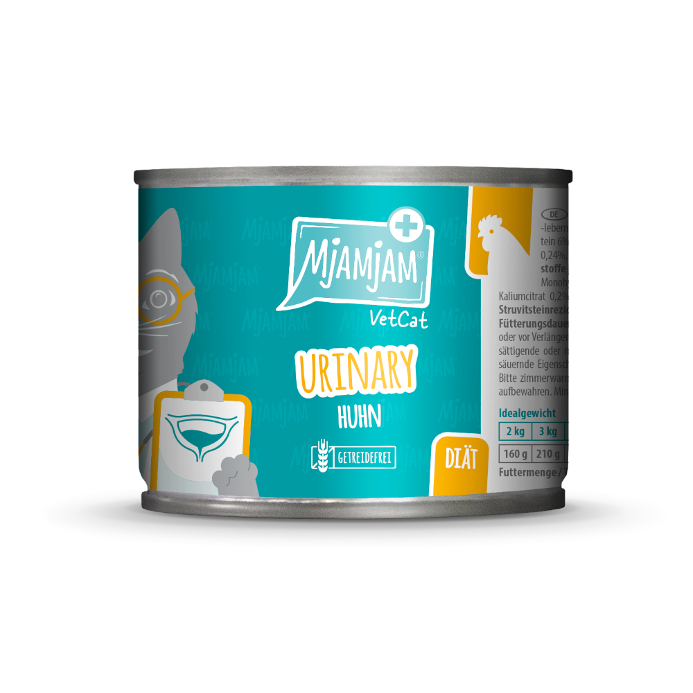 MjAMjAM VetCat Urinary 6 x 200 g - Huhn von MjAMjAM