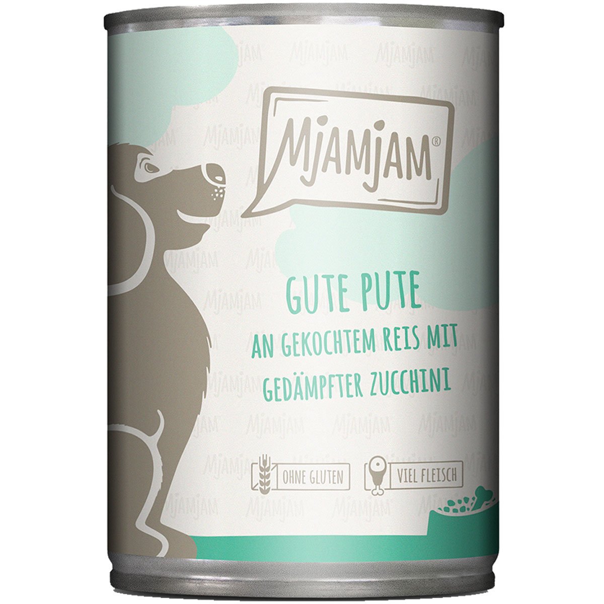 MjAMjAM gute Pute an gekochtem Reis mit gedämpfter Zucchini 6x400g von MjAMjAM