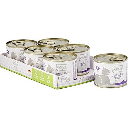 MjAMjAM - Premium Nassfutter für Katzen - schmackhafter Truthahn an leckeren Möhrchen, 6er Pack (6 x 200 g), getreidefrei mit extra viel Fleisch von MjAMjAM