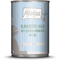 MjAMjAM Nassfutter Katze Adult, Blanchiert in Sauce 6x380 g Kalb und Möhre von MjAMjAM