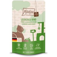 MjAMjAM Nassfutter Katze Adult, Quetschie Purer Fleischgenuss, Rind 12x125 g von MjAMjAM