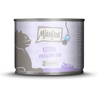 MjAMjAM Nassfutter Katze Kitten, Kalb mit Lachsöl 6x200 g von MjAMjAM