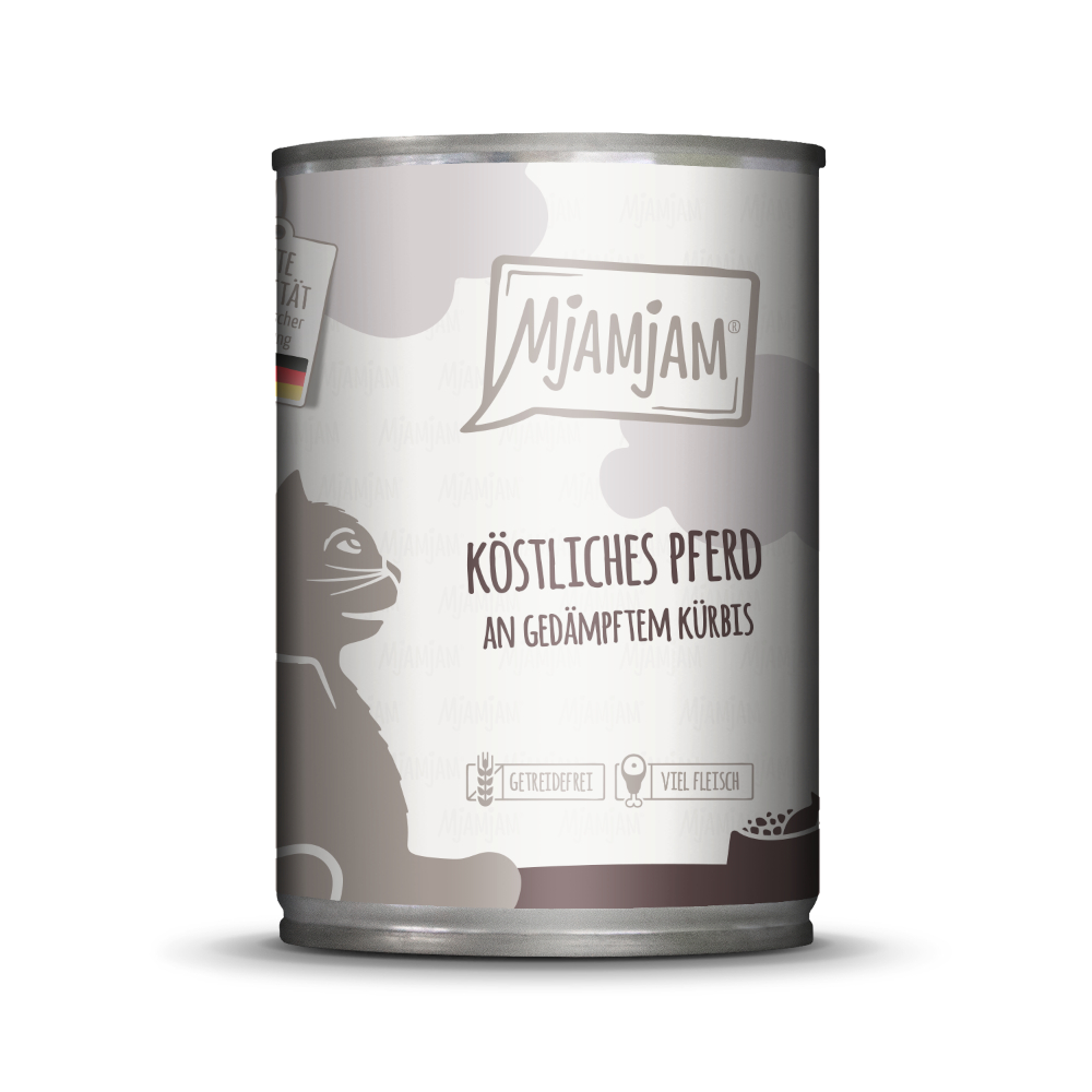 Sparpaket MjAMjAM 24 x 400 g - köstliches Pferd an gedämpftem Kürbis Sparpaket MjAMjAM 24 x 400 g - köstliches Pferd an gedämpftem Kürbis von MjAMjAM