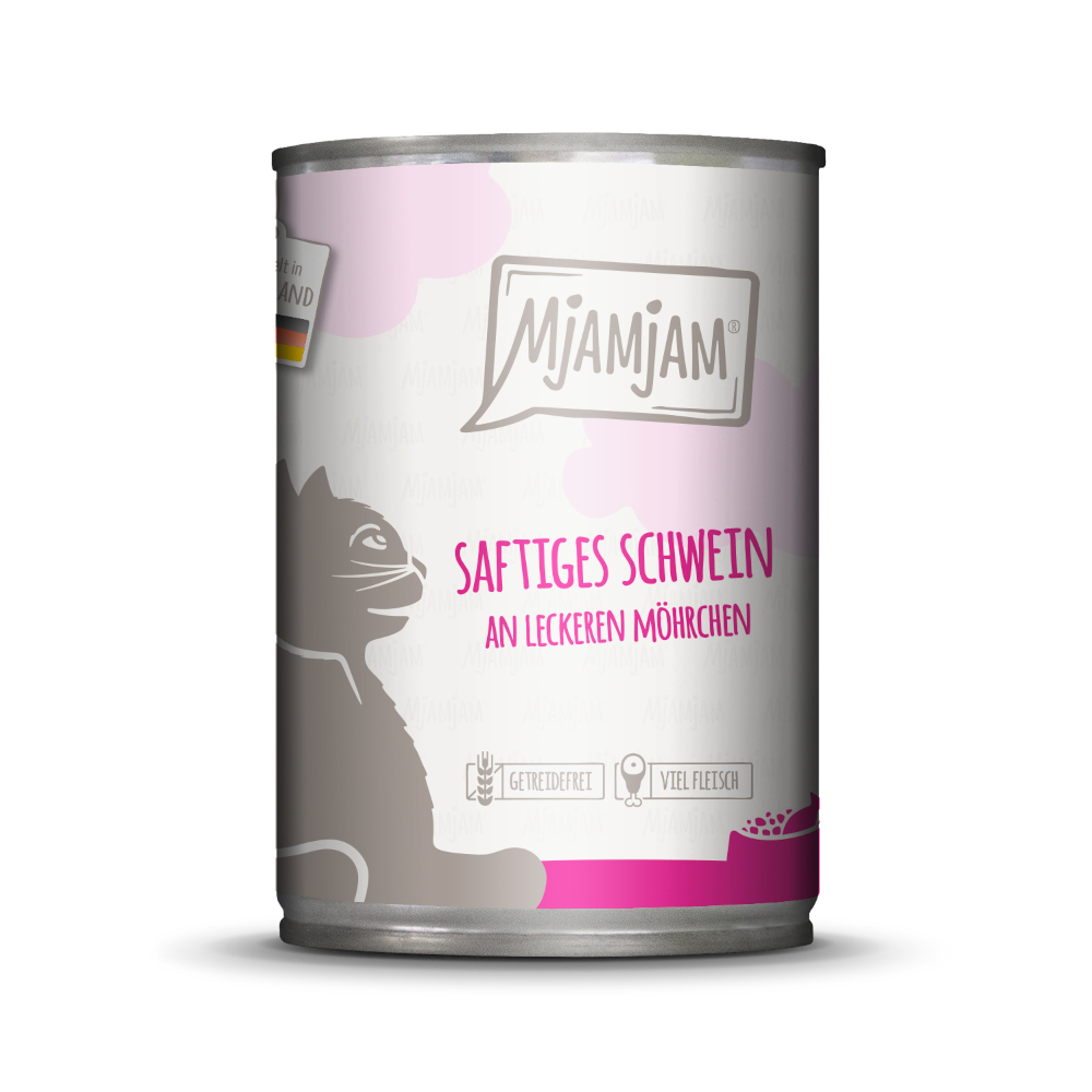 Sparpaket MjAMjAM 24 x 400 g - saftiges Schwein an leckeren Möhrchen von MjAMjAM